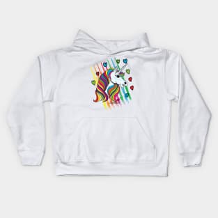 Rainbow Unicorn Magical Fantasy Creature Novelty Gift Kids Hoodie